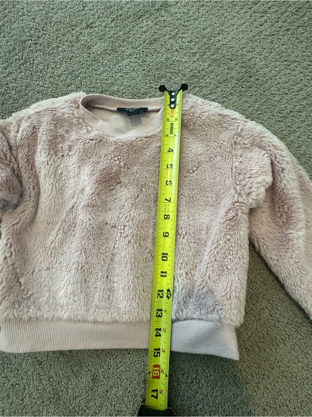 Girls Size 6 Blush Fleece Top & Bow-Print Tulle Skort Matching Set